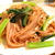 豚バラ肉と小松菜の生姜焼き梅うどん。°