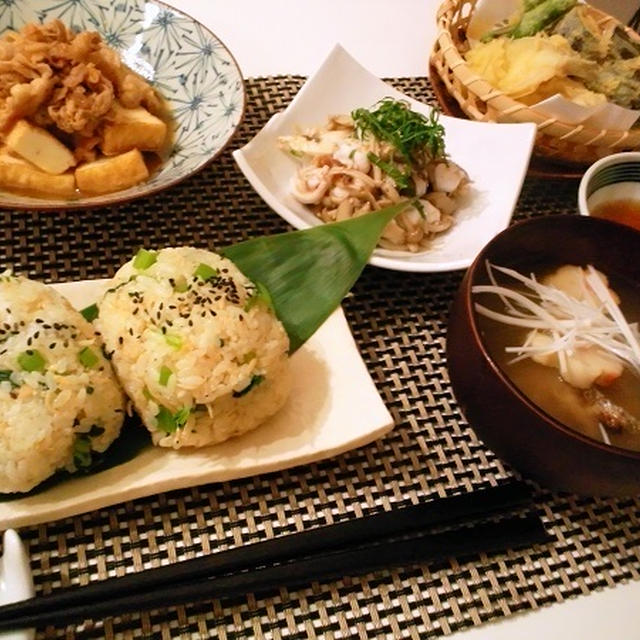 キスと野菜の天ぷらとか