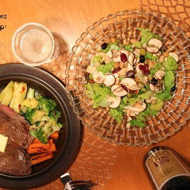 ストウブで『ステーキ』の夜ごはん。