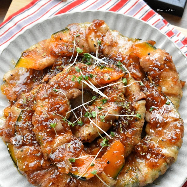 【かぼちゃレシピ】♡コレはヤバ旨！♡かぼちゃ肉巻き南蛮風♡レシピあり♡