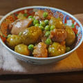 鶏肉と豆じゃがのえんどう豆 あんかけ煮物 by KOICHIさん