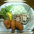レンコンの肉詰めとみつばのおひたし