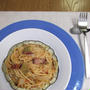 大きな丸茄子 de パスタ