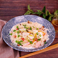 レンジで完成！白菜漬でクリームうどん