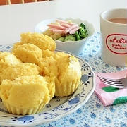 我が家の定番★　かぼちゃと豆乳の蒸しパン♪