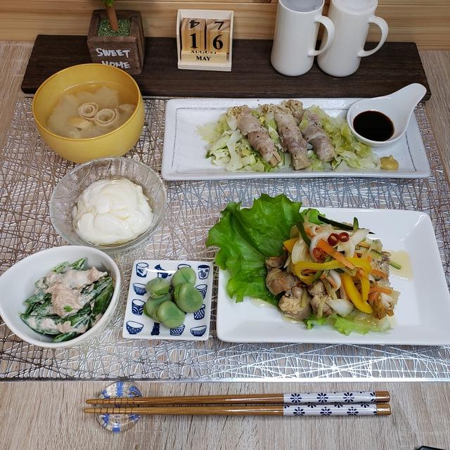 今日の献立　５月１６日　鶏肉で南蛮漬け