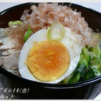おかか＊ぶっかけ＊冷やしきし麺♪
