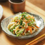 水菜と鶏皮の辛子酢味噌和え