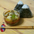 沢庵ナムルのおにぎり＋豚汁のお弁当。 by yayaさん