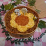 3色そぼろでお花丼弁当〖デコ弁〗  #平日お昼ご飯はお弁当or外食