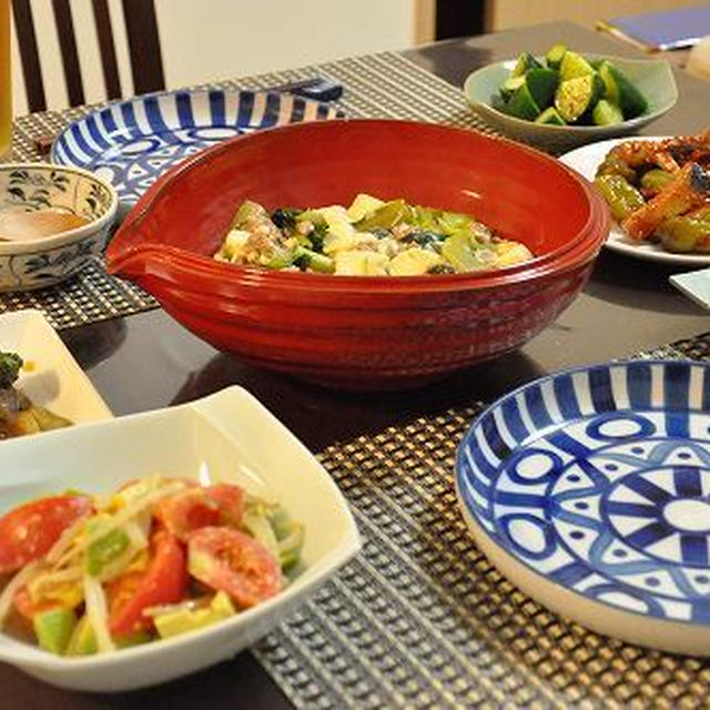 久しぶりの塩麻婆で居酒屋風献立！
