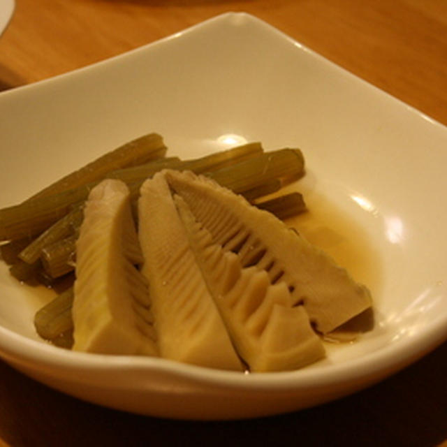 ふきとタケノコの煮物