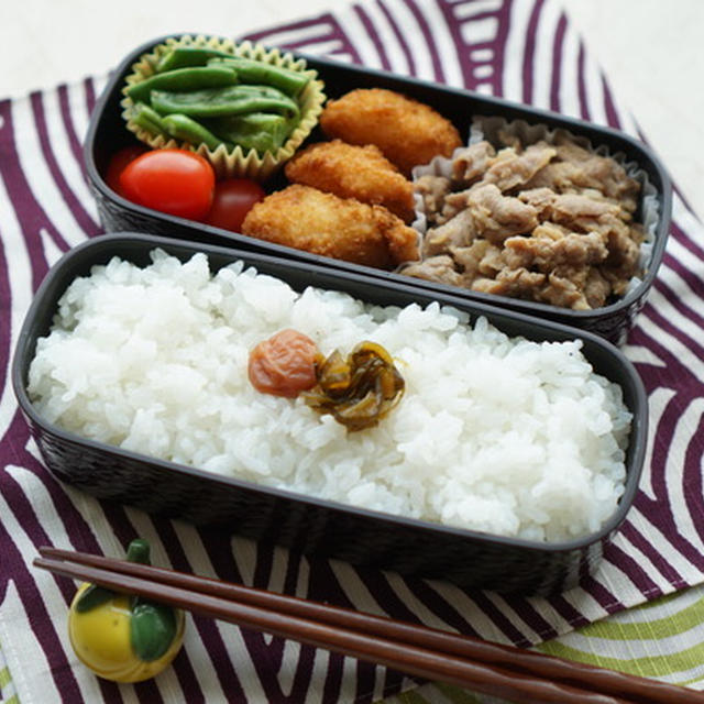 今日のパパ弁＆メスティンでカオマンガイ＆パン焼きました