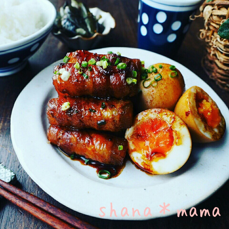 巻き巻き色々～♪と、染みじゅわ～たまらん♪豚バラ巻き巻き大根のカレー照り焼き♪