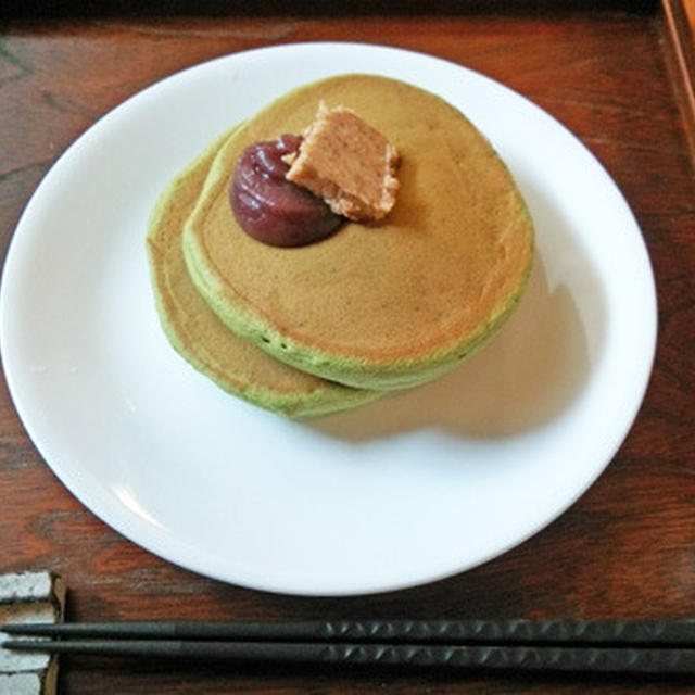 京都うめぞのカフェ ギャラリー ふわふわ抹茶のホットケーキ By Shinkuさん レシピブログ 料理ブログのレシピ満載