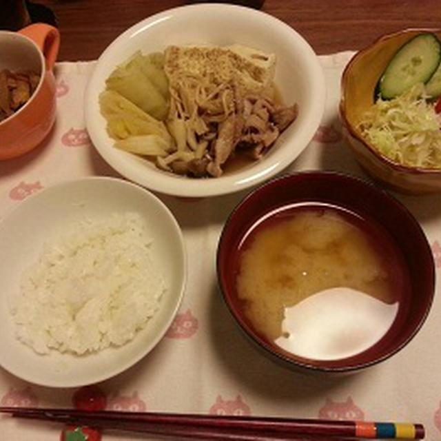 お鍋の残り具材で簡単すき煮