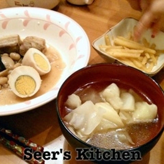 豚と大豆の中華煮☆献立