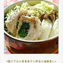 ☆鶏ささみの春菊巻きと野菜の塩麹蒸し☆