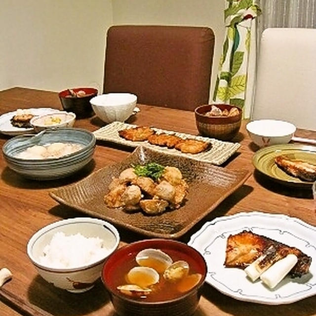 ぶりの塩麹漬け焼きと蕪のそぼろ煮