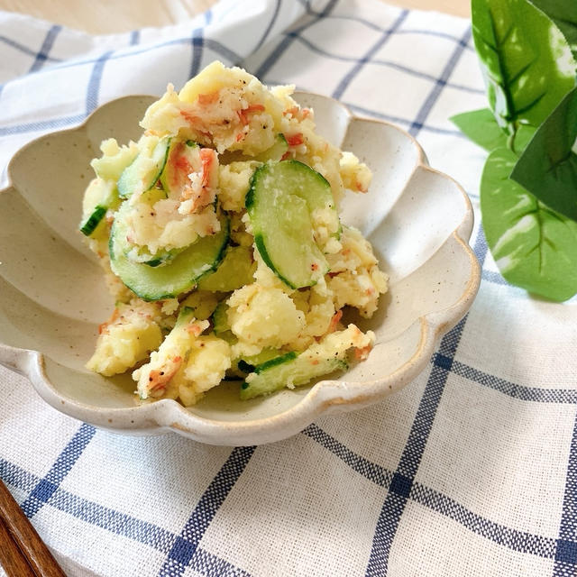 【レシピ】いつものポテサラに飽きた時に♪桜海老とクリームチーズのポテトサラダ