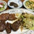 焼肉プレートの晩ご飯