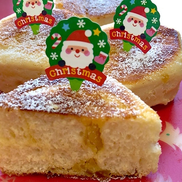 ケーキみたいなふんわり感！フライパンで作れる！「マロンアーモンドChristmasパン」