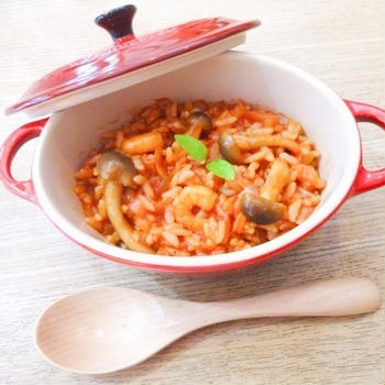 【242kcal】トマトジュースで簡単リゾット