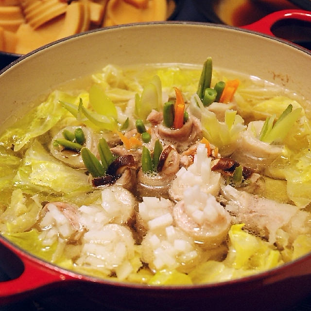 二度おいしい春野菜の肉巻き鍋　と　今年初のたけのこ