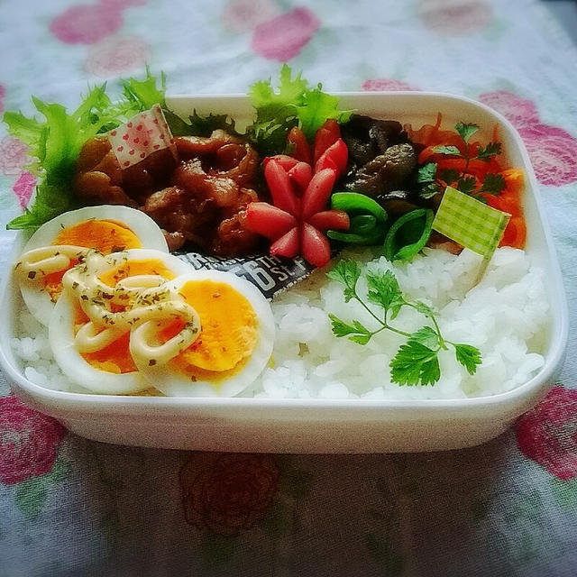 生姜焼きのお弁当～3月8日
