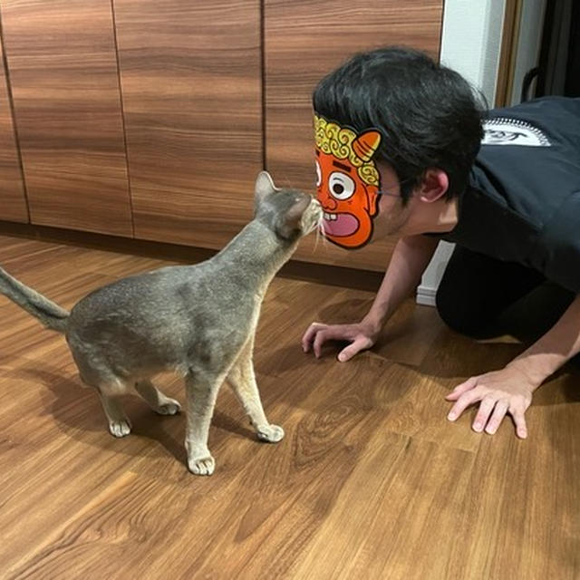 豆まきとパパ鬼と坊