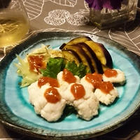 夏の味、ハモの落としと水ナス