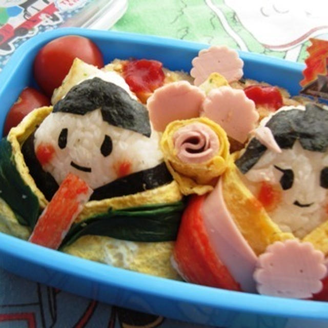 ひな祭りのお弁当（幼稚園）（キャラ弁）