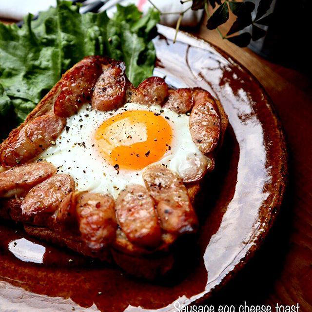 ソーセージエッグチーズトースト♡【#簡単レシピ#トースト】
