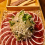 綾邸　銀座で飲み放題付きで鴨しゃぶだけでなく、打ちたての蕎麦、天ぷら、刺身も楽しめるコース