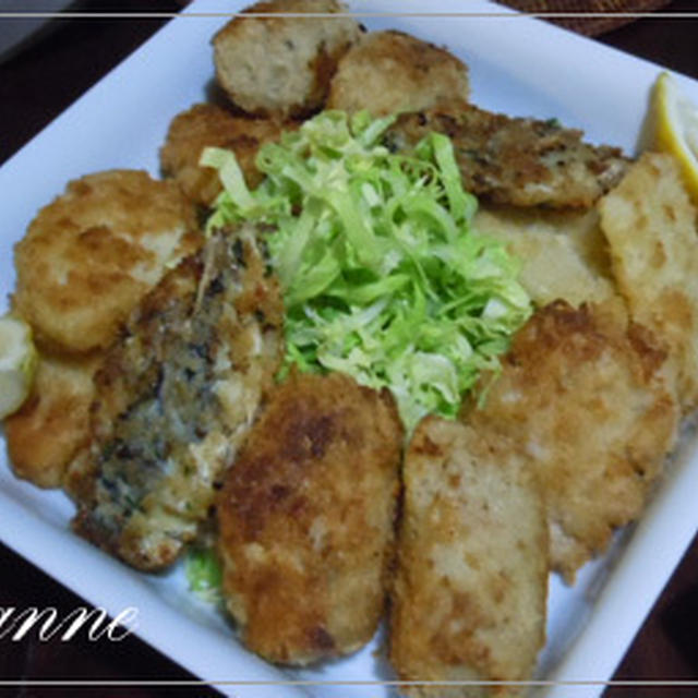 ＊たけのこ＆鶏肉＆いわしのフライ、おからコロッケ