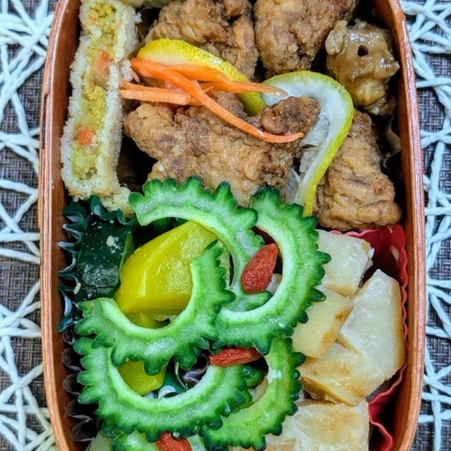 ゴーヤが目に入った～夫のお弁当６５