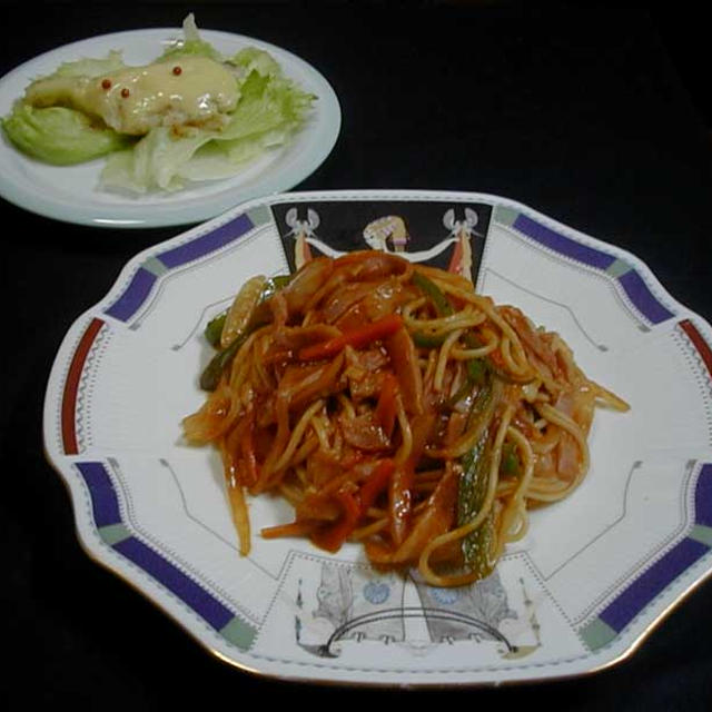 鱈の味噌マヨ焼き＆トマトソースパスタ