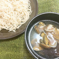 あさりスープのつけ汁うどん
