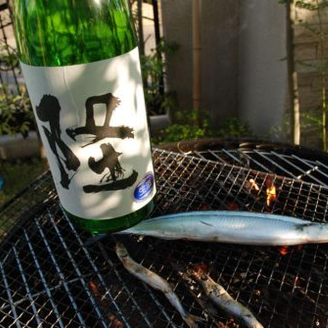 庭でバーベキュー