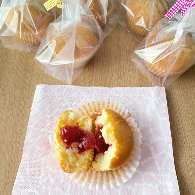 ヨーグルトマフィンとラッピング、カップシフォン