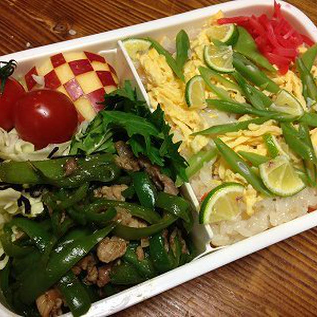 すだち散らし寿司弁当。風呂場のにゃんこ達