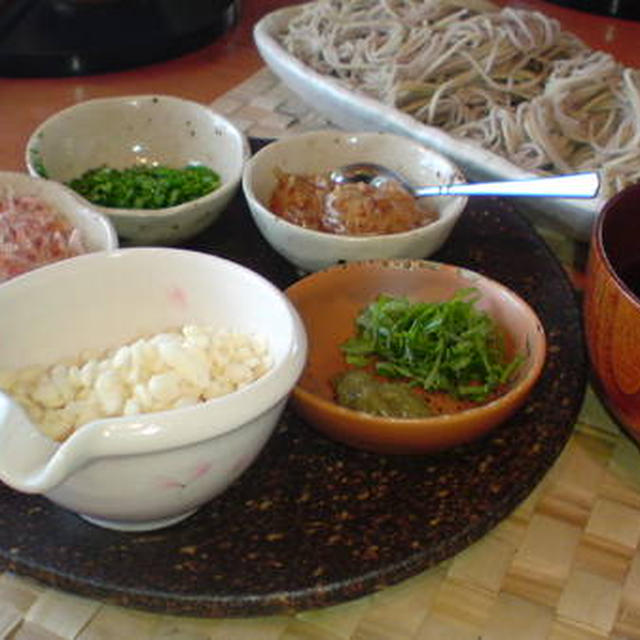 朝ご飯に冷やし蕎麦
