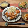 「おうち中華」唐揚の晩ご飯と　スノーインサマーの花♪