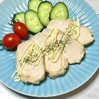 【だしまろ酢でまろやかサラダチキン】