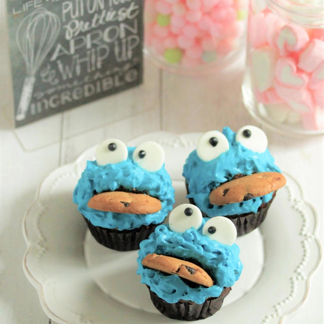 クッキーモンスターのカップケーキ By Aliceさん レシピブログ 料理ブログのレシピ満載