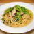 春菊と椎茸のパスタ