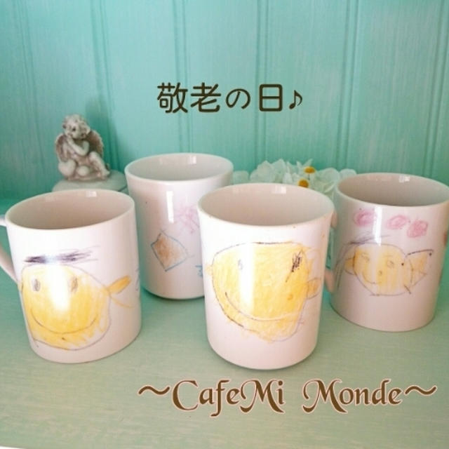 敬老の日プレゼントにお絵描きポーセラーツ ♡