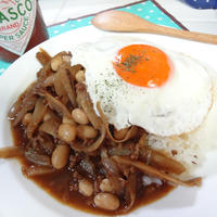 牛蒡とひき肉のペパーハヤシ