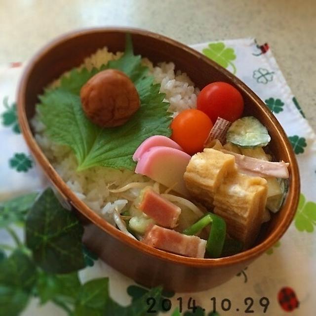 野菜炒め弁当♪2014.10.29