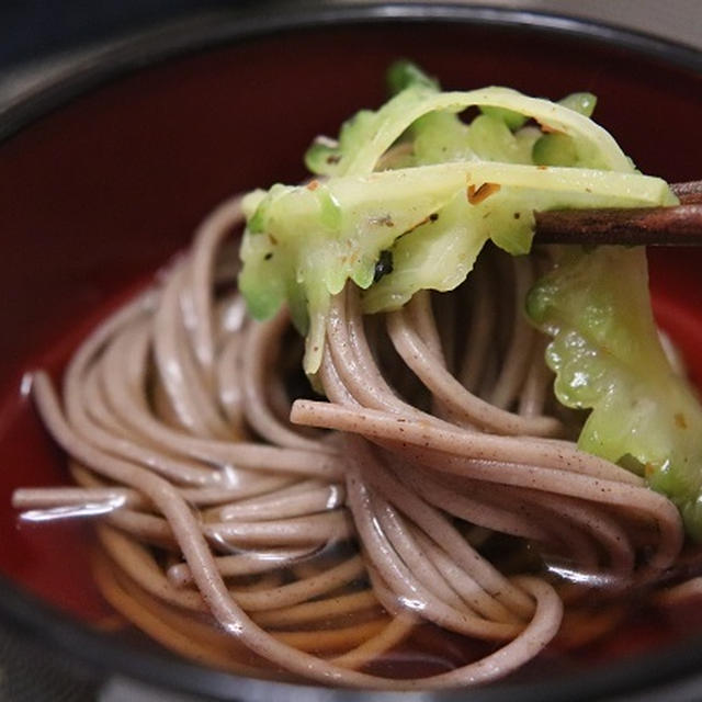 ★ゴーヤ蕎麦＆ほうじ茶生姜黒蜜＆マッシュぽて焼きビーフシチュー（ダイエット６９日）